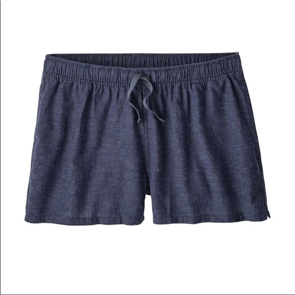 🆕 PATAGONIA Womens MEDIUM Blue Island Hemp Shorts - Picture 4 of 8
